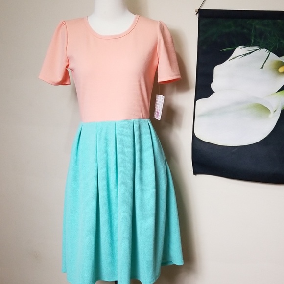 LuLaRoe Dresses & Skirts - NWT LuLaRoe Amelia in solid two tone colors